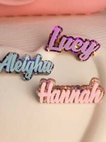 Custom Acrylic Hair Clip - Personalized Name Duckbill Barrette, DIY Letter Design, Perfect Back-To-School Gift For Best Friends