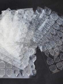 600 pièces (25 feuilles) Colle à ongles en gel double face pour ongles de remplacement