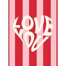 1 pièce Cadre optionnel, affiche de la Saint-Valentin rose, peinture sur canevas avec cœur romantique et amoureux pour la décoration murale de la chambre du couple, avec cadre