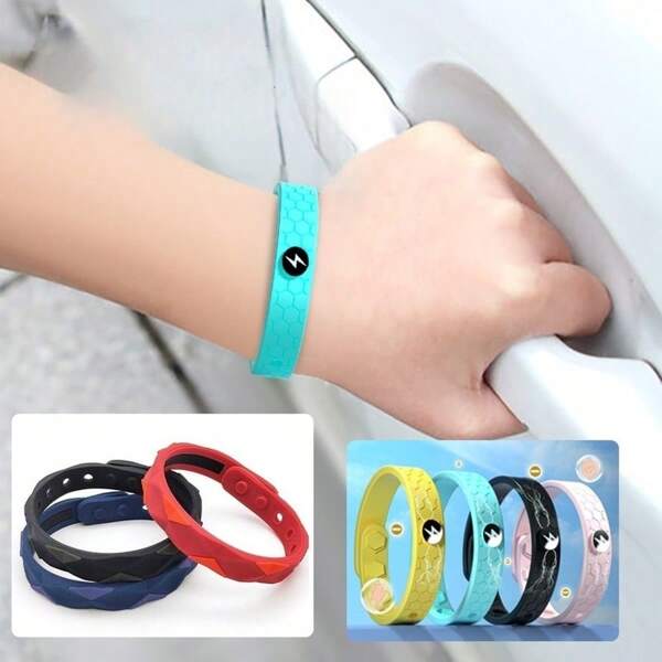 1 pulsera deportiva de silicona - Pulsera antiestatica inalambrica, eliminador de estática corporal, apta para uso al aire libre, dormir, deportes diarios y ocio [con aroma ligero debido a los materiales de iones negativos especiales], regalos de Navidad, Halloween, Acción de Gracias, Pascua