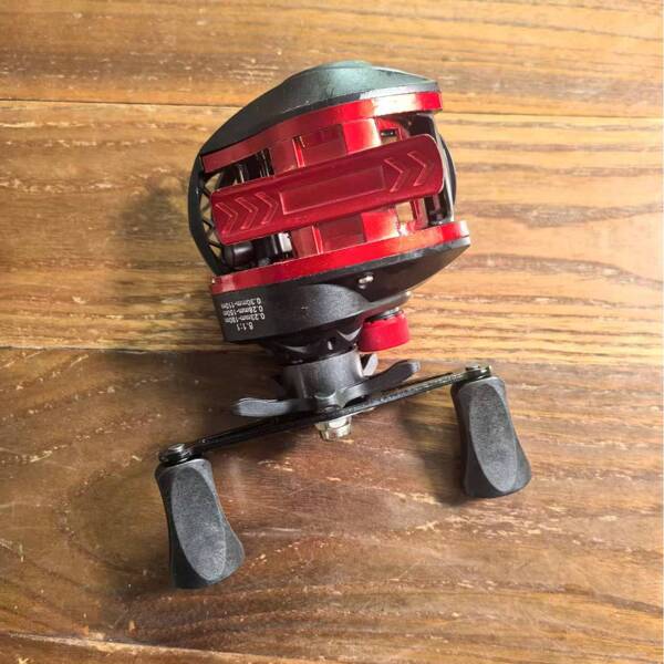 Fishing Reel Anti-Line Tangle Metal Black & Red Teardrop Reel, Suitable For Distance Fishing Rod, Bridge Pier Fishing