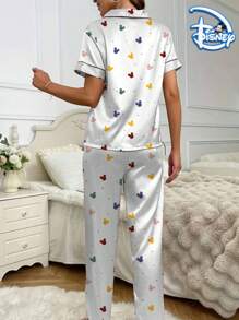 Disney Pantalones informales con diseños de dibujos animados de Disney, apropiados y de moda para el verano