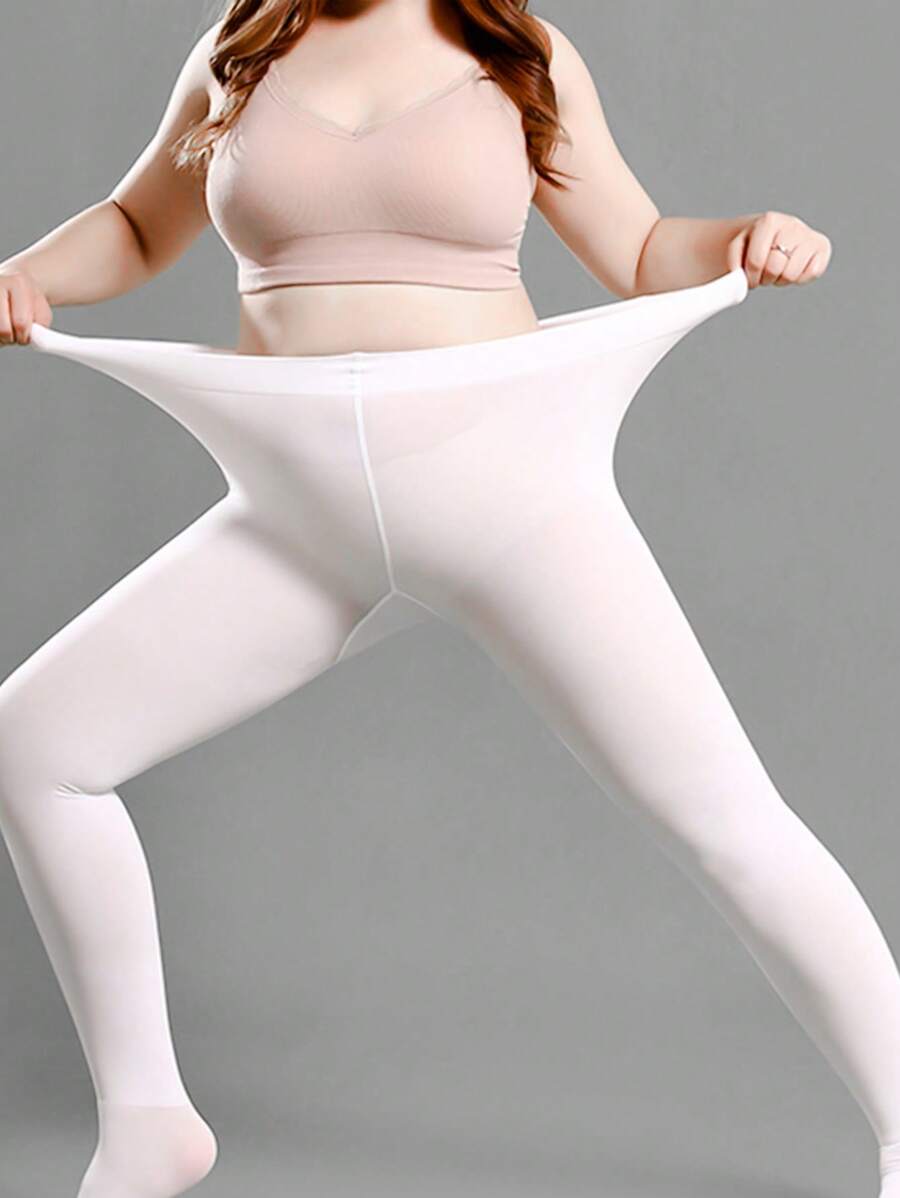 Thin Pantyhose For Women, White, Lightweight, Long Leg, High Elasticity, Suitable For Students, Adults, Dancers, Spring/Summer