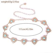 New Boho Hollow Heart Chain Waist Belt, Vintage Unique Waist Chain Accessory, Versatile Fashion Charm