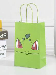 pokemon 1/7pcs Pokémon Cute Cartoon Square Bottom Bag, Kraft Paper Bag, Packing Bag, Tote Bag Is An Ideal Gift For Enthusiasts, Party Lovers And Collectors, Suitable For Birthday Party Decoration. Features: Can Be Given As An Ideal Gift, A Must-Have In Summer, Suitable For Summer Parties, Birthday Parties, Christmas, Halloween, Thanksgiving Parties Or Use