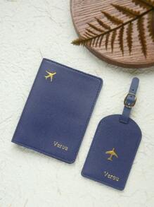 2 PEÇAS Conjunto de Porta-Passaporte e Tag de Bagagem Personalizados Nome Monocromático Dourado em Couro Sintético com Tag de Bagagem, Carimbo a Quente Personalizado, Acessórios de Viagem Feitos à Mão, Cartão Documento Presente de Aniversário Chic para Amigos, Madrinhas, Verssátil, Básico, Personalizado, Único, Personalizado, Para Aniversários, Para Férias/Viagens, Para Exterior/Saídas/Viagens/Caminhadas/Estádio/Esportes/Escalada, Para Negócios/Cômodo/Trabalho/Escritório, Material Escolar, Volta às Aulas, Para Escritório, Para Escola, Para Sala de Aula, Para Presentes de Professor, Para Universidade, Para Colegas, Para Quartos de Dormitório, Para Professor, Para Meninos e Meninas, Para Adolescentes, Alunos do Ensino Médio, Alunos do Ensino Médio, Alunos da Faculdade, Alunos da Universidade, Calouro, Veterano, Alunos do Ensino Fundamental