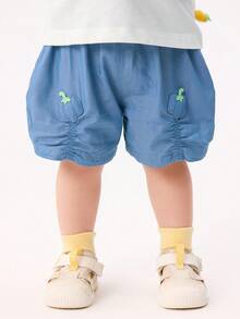 Balabala Baby Shorts Girls' 2025 Summer Fresh Fashionable - Denim Medium Blue - View 1