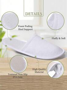 1/2/3/4 Pairs Disposable Slippers, Indoor Slippers, Plush Slippers, Disposable Hotel Slippers, Women Men Slippers For Air Travel, Guest Room, Hotel, Hotel Supplies, Cleaning Supplies, Household Gadgets, Back To School Supplies,Suitable For Travel Hotel And Home, Back To School Supplies
