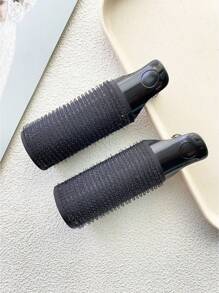 Two Pieces Of Pink Hair Clip Barrel, Modern Simple Air Liu Bangs Hair Curling Tube Eight-Figure Shaped Artifact Liu Bangs Hairpin Fluffy Curling Duck-Billed Hair Root Fluffy Clip