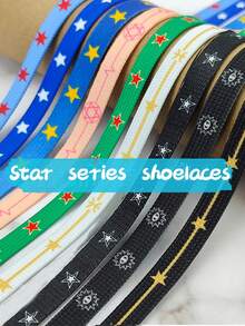 Cordones de zapatos con estampado de estrella nuevos para zapatillas, zapatos casuales, zapatos deportivos - Multicolor - Ver 2