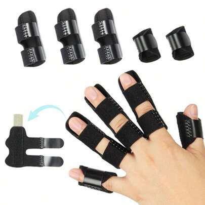 5pcs Finger Protection Set: 2pcs Thumb & Little Finger Covers, 3pcs Other Finger Protectors - Protective Finger Sleeves For Trigger Finger