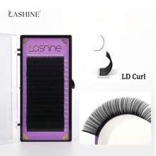Lashine 16 Rows L Curl Series Individual False Eyelashes Extensions C D L LC LD LU Curl 0.05mm 0.07mm Thickness 8-15mm Mixed Lengths Faux Mink Classic Lash Soft And Natural