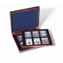 12 Certified PCGS NGC Coin Slab Display Box Long Term Storage Wood Case W Tray - as pic - View 5