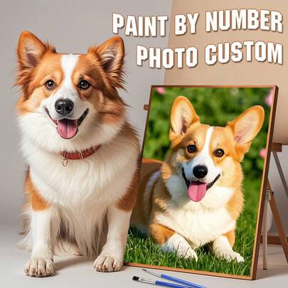 Pintura de óleo pintada a mano por números sin marco, pintura de óleo digital personalizada con retrato, paisaje, animal, 24 colores, arte abstracto, decoración del hogar y regalo para Día de San Valentín o cumpleaños