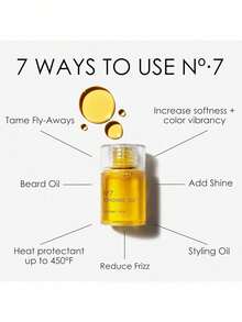 PerFume S N°7 Aceite para el cuidado del cabello para mejorar la suavidad del encrespamiento, reparación de altas temperaturas, nutrición del cabello seco 30ml - Multicolor - Ver 3
