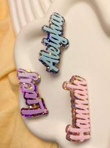 Custom Acrylic Hair Clip - Personalized Name Duckbill Barrette, DIY Letter Design, Perfect Back-To-School Gift For Best Friends