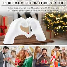 1pc Gesture Decoration, Heart Hand Statue Room Decoration, Love Finger Sculpture Wedding Decoration For Shelf Coffee Table Office Bedroom TV Cabinet Bookshelf Small Ornament Home Decoration