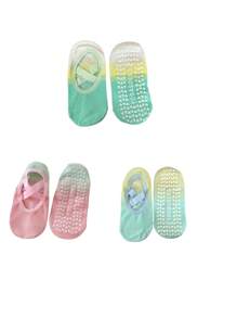 3 paires de chaussettes de yoga, chaussettes bateau pour femmes, chaussettes de sport antidérapantes en silicone pour le printemps et l'été, yoga pour débutants, course, automne et hiver, dégradé, fitness, mode intérieure