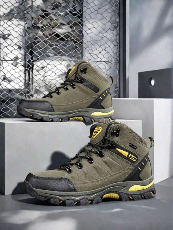 Men's Hiking Boots, Outdoor Wear-Resistant Anti-Slip Waterproof Hiking Sports Boots, Men's High-Quality Fashion Casual Trekking Boots