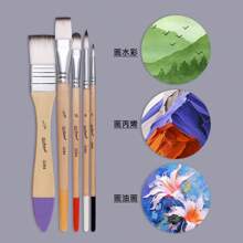 Professioneller Künstlerpinsel-Set mit 9 Stücke - Malerpinsel-Set für Erwachsene, wunderbar für Leinwand, Aquarell und Stoff - für Anfänger und Profis - toll für Wasser-, Öl- oder Acrylmalerei, Schulmaterial