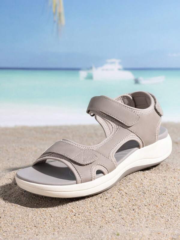 Sandalias de mujer con punta abierta, ligeras, para verano, informales, para caminar y deportes al aire libre