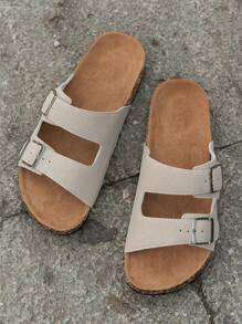 Men's Summer Fashion Adjustable Slides, High-Quality Minimalist Versatile Beach Sandal Slides