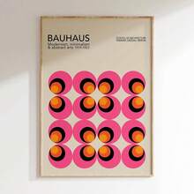 1pc /3PCSWall Arts Posters Optional Frame ModernMid Century Bauhaus Poster Geometric Wall Art Canvas Prints Living Room Bedroom Bright Colourful Artwork For Home Decor ,Wall Art With Frame
