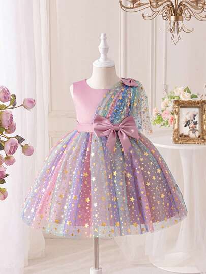 Flower Girl Dress, Princess Tulle Dress For Girls, Bridesmaid Wedding Birthday Party Beauty Pageant Evening Gown