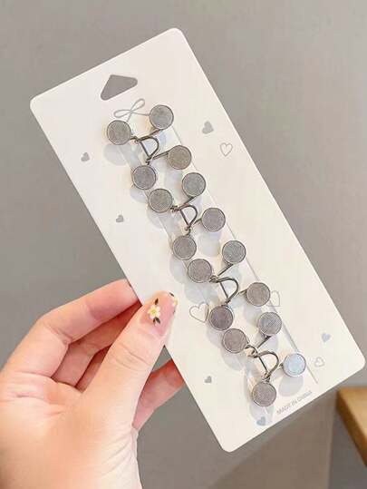 4Pcs Invisible Adjustable Waist Trimmer & Button Fixer, Slimming Clothes Accessories (Without Cardboard)