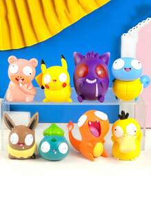pokemon 1/8pcs Pokemon, Abstract Doll Ornaments, Suitable For Placing On Desks, Dining Tables, Bedside Tables, Etc., Birthday Gift Toys, Pikachu, Handmade Sets, Ideal Gifts For Enthusiasts, Party Lovers And Collectors, Suitable For Birthday Party Decorations. Features: Can Be Given As An Ideal Gift, A Must-Have In Summer, Suitable For Summer Parties, Birthday Parties, Christmas, Halloween, Thanksgiving Parties Or Use