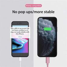 2PCS 66w Fast Charging Data Cable USB To Lightning 1m Wear-Resistant Fast Charging Stable Transmission Data Cable Charging Cable Compatible With IPhone 8-14 Series Smartphones
