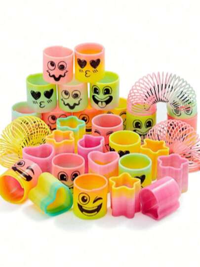 Syncfun 5 buc/10 buc/20 buc Petrecere Curcubeu de Primăvară, Mini Jucării cu Arbore Spirale din Plastic, Mini Arbore Spirale cu Presiune Fidget Jucării în Vrac, Cadouri de Petrecere