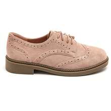 Derbies Femme à Bout Rond Perforé Avec Semelle Plate Et Laçage Classique – Style Chic And Intemporel - Pink 8016 - View 2