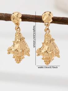 1 Pair Sea Snail Conch Earring Beach Style Sea Element Shell Earrings Jewelry For Women