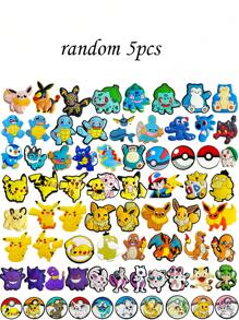 pokemon 5/10/20pcs Pokémon, Pikachu Shoe Charm - Fun And Creative DIY Shoe Accessories, Unique And Colorful Pikachu Hole Shoe Decorations, Used For Personalized Footwear; Ideal Gift For Enthusiasts, Party Darlings, And Collectors Suitable For Birthday Party Decoration Features