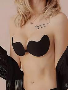 2 Pairs Adhesive Strapless Invisible Backless Low Cut Push-Up Bra'