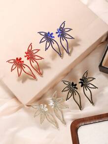 1 Pair Fashion Exaggerated Crystal Butterfly Dangle Earrings, Classic European And American Style Jewelry For Women