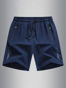 Pantalones cortos casuales sueltos de seda de hielo para hombre, aptos para deportes, al aire libre, correr, fitness, senderismo, ciclismo