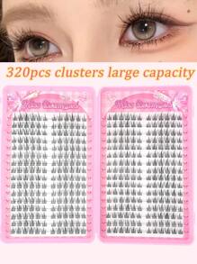 320 Stück Wimpernbüschel, Länge 8-13 cm, Dicke 0,05 mm, großer Vorrat an falschen Wimpern, Barett-Farbverlauf Lila, Schlappwimpern Sonnenblume, Wimpernbuch, einzelne Wimpernbüschel, falsche Wimpern, Packung, Manga-Wimpern, natürlich lang, für Frauenaugen, Kosmetik-Make-up-Tool für Anfänger, Geschenk für Frauen & Mädchen, handgefertigt, langanhaltend, DIY, Verwischt