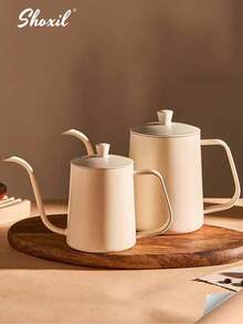 shoxil 1 件不锈钢带盖咖啡壶、咖啡壶、滴滤咖啡制作工具-350ml/12oz、600ml/20oz - 咖啡壺 - 查看 8