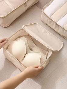 7/1 Set Multi-Functional Cosmetic Travel Organizer Bags, Foldable Luggage Organizer Bags, Multi-Purpose Cosmetic Organizer Pouch, Portable Organizer Bags, Makeup Brush Bag, Cosmetic Bag, Skincare Bag, Garment Bag, Zipper Bag, Handbag, Shoe Bag, Bottle Bag, Drawstring Bag, Underwear Bag, Luggage Organizer, Jewelry Organizer, Cosmetic Organizer, Large Capacity, Portable, Mesh, Space-Saving, Suitable For Clothes, Pants, Holiday Gift, Travel Essential