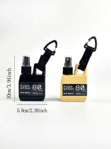 2pcs 80ml Spray Bottle, Can Be Used For Outdoor Air Freshener Empty Bottle, With Buckle, Easy To Carry, Can Be Refilled With Alcohol, Air Freshener, Cosmetics, Facial Moisturizing, Outdoor Use, Travel Essential