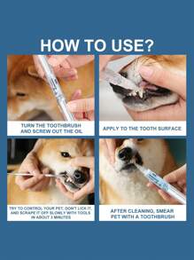 Integrated Pet Shampoo, Teeth Cleaning Pen, Five-In-One Care, Plant Essence, Nourishing, Anti-Tangling, Easy To Comb And Wash, Universal For Dogs And Cats, Tartar Cleaning Pen For Dogs And Cats, Tartar Cleaning Tool