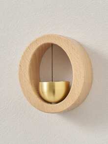 1pc Magnetic Wooden Wind Chime Doorbell, Suitable For Garden, Restaurant, Room, Bedroom, Home Decor, Wall Decor - Multicolor a - View 6