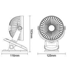 Clip On Desk Fan Portable USB Rechargeable 3 Speeds Mini Cooling Fan Table Fan - White - View 9