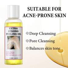 MOOYAM 110ML Aceite radiante para piel oscura, Aceite radiante amarillo con Salicilato de sodio y Hialuronato de sodio, Aceite exfoliante de fuerza extra, Solución exfoliante y peeling para el Body en todo tipo de piel