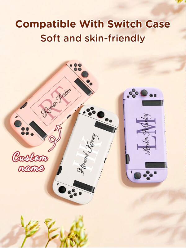 Ayotu Text Customized New Switch2 Protective Cover, Name Customized Protective Cover Compatible With 2025 New Switch NS2 Game Console, Personalized And Fashionable Customized Game Console Accessories, Handheld Control Protective Cover, Creative DIY Personalized Customized Game Console Shell, Suitable For Friends, Family, Game Lovers Unique Festival, Birthday Gift