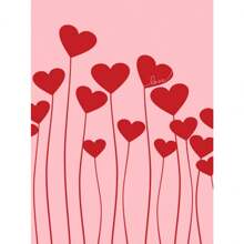1 pièce Cadre optionnel, affiche de la Saint-Valentin rose, peinture sur canevas avec cœur romantique et amoureux pour la décoration murale de la chambre du couple, avec cadre