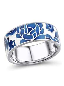 1 Stück romantischer 925er Sterlingsilber Blumenring für Frauen, Partygeschmuck, hochwertiger Schmuck