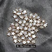 Conjunto de 2 pingentes de pérolas naturais de água doce, pingentes de cruz barroca para colares, pulseiras e acessórios para fazer joias, faça você mesmo, para mulheres e homens